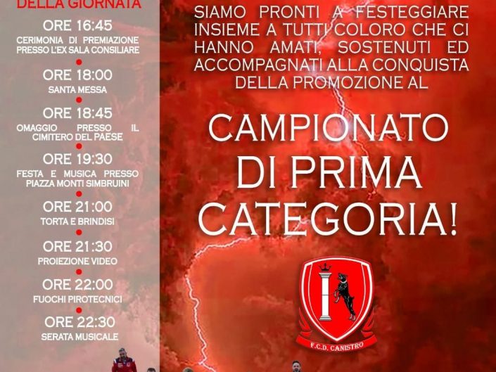 Premiazione F.C.D. CANISTRO